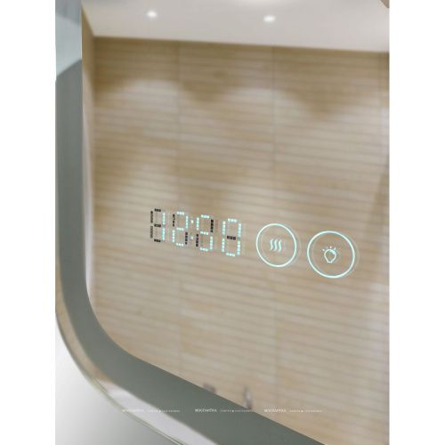 Зеркало Demure LED 900x700 с сенсором и часами ЗЛП1626