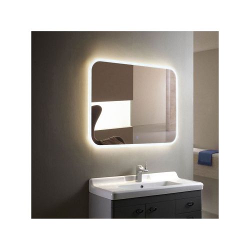 Зеркало Demure LED 900x700 с сенсором и часами ЗЛП1626