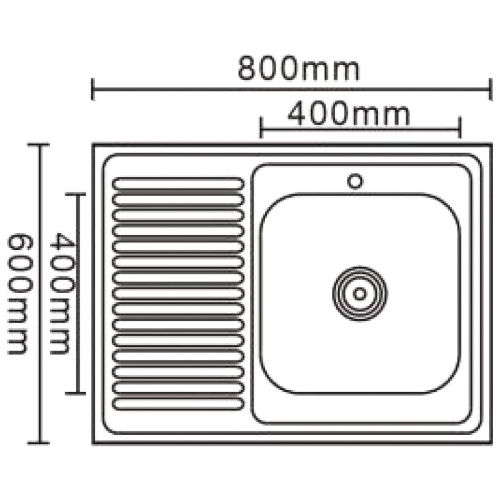Мойка для кухни накладная LEDEME L98060-6R из нержавеющей стали, 80*60 см с сифоном