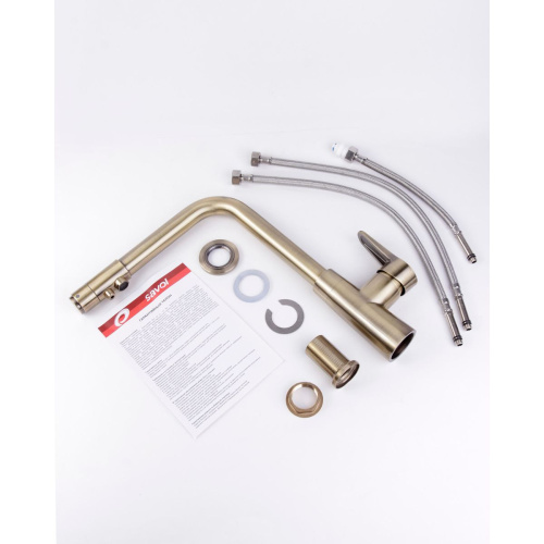 Смеситель для кухни Savol S-L1804C с подключением к фильтру воды бронза