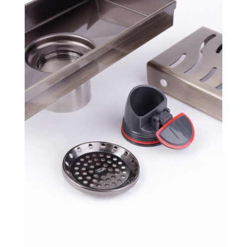 Желоб GERHANS для душа античная бронза c вертикальным выходом 200х100 мм K81410C-20