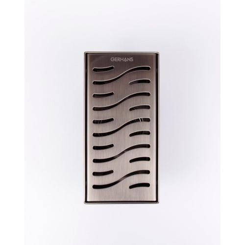 Желоб GERHANS для душа античная бронза c вертикальным выходом 200х100 мм K81410C-20