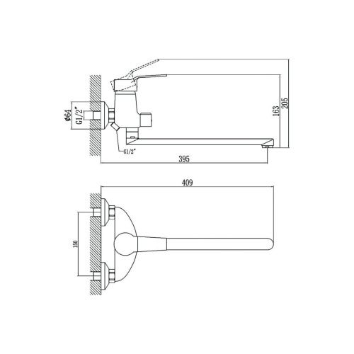 Смеситель для ванны Fmark FM2263