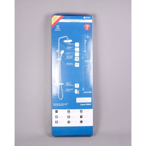 Душевая система OLIVE'S TERMO 34291TMB Черный с термостатом