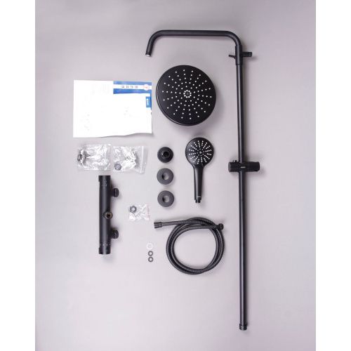 Душевая система OLIVE'S TERMO 34291TMB Черный с термостатом