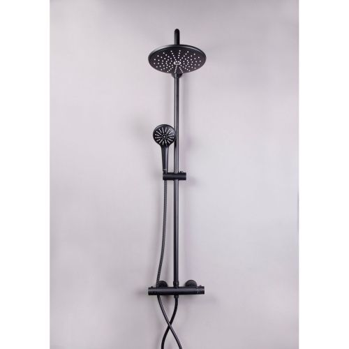 Душевая система OLIVE'S TERMO 34291TMB Черный с термостатом