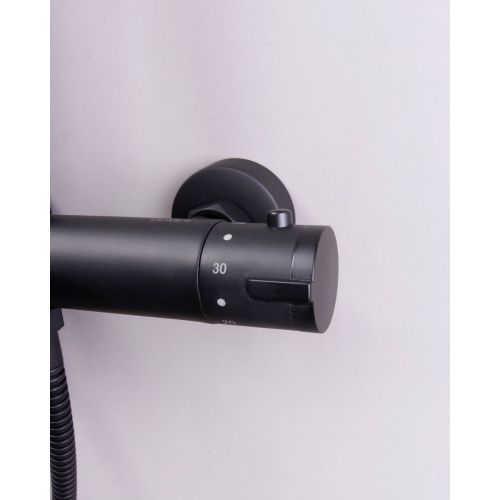 Душевая система OLIVE'S TERMO 34291TMB Черный с термостатом