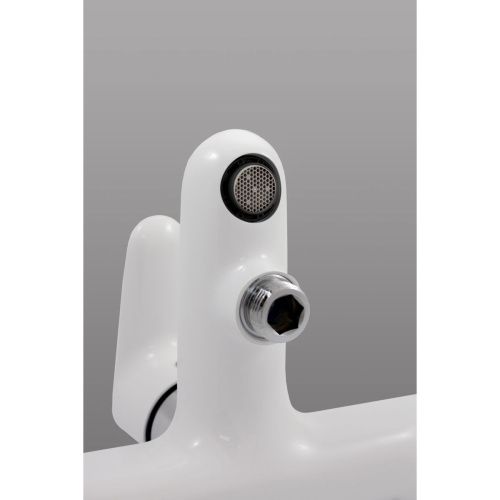 Смеситель для ванны Gross Aqua 2515288СW Space White Chrome белый