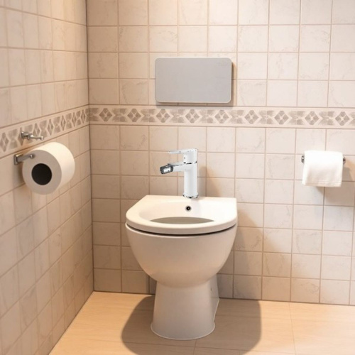 Смеситель для биде Gross Aqua 8515288СW Space White Chrome белый