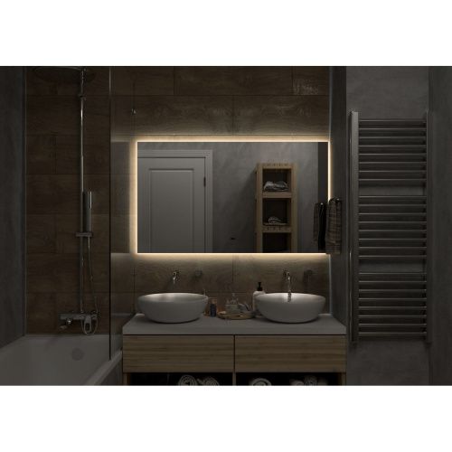 Зеркало Trezhe LED  1200 х 700 с бесконтактным сенсором теплая подсветка ЗЛП317