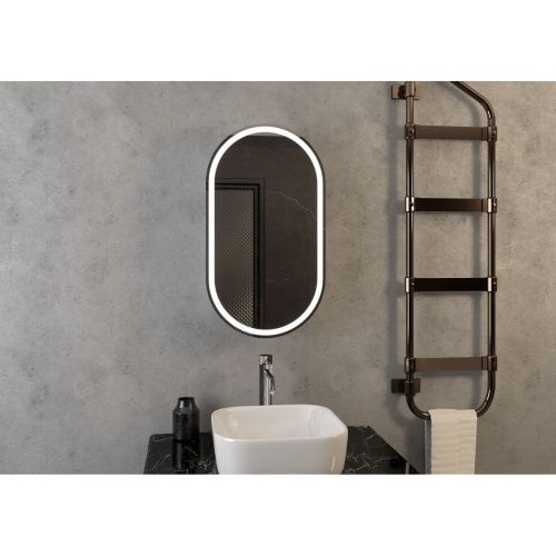 Зеркало-шкаф Elmage Black 450х800 LED подсветкой и датчиком движения МВК049