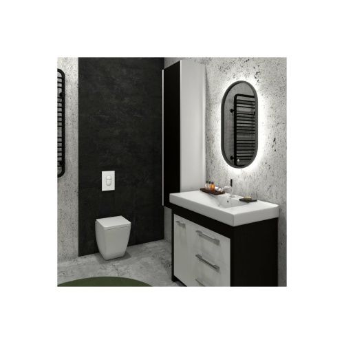 Зеркало Prime Black Led 450*800 в МДФ раме теплая подсветка ЗЛП2209