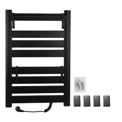 Полотенцесушитель BRIMIX 08183B Черный электрический Лесенка с полкой 800х520х270 мм на 8 перекладин 108 W