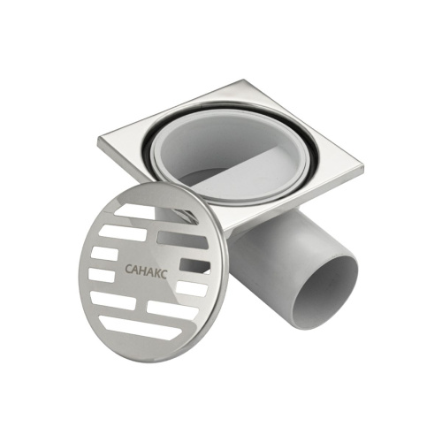 Трап Санакс 00013 пластиковый крышка из нержавейки горизонтальный