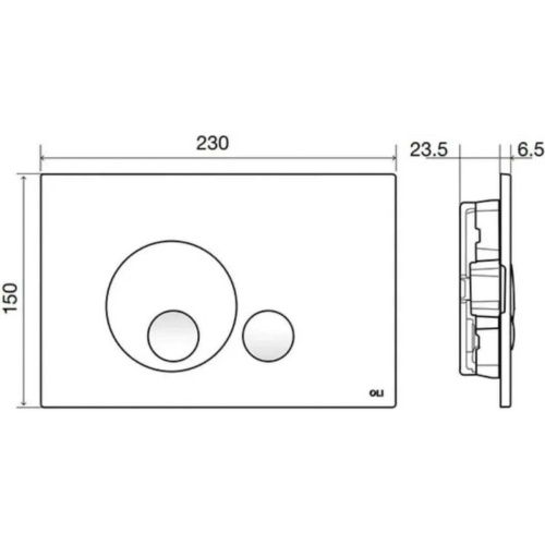 Панель механическая двойная Oli Globe 152949 белый пластик