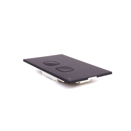 Панель механическая двойная Oli Plain Oliveira 070829 черная soft touch