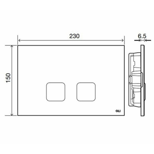 Панель механическая двойная Oli Plain Oliveira 070829 черная soft touch