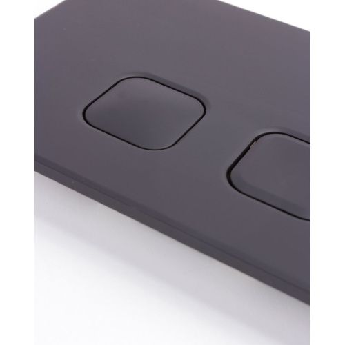 Панель механическая двойная Oli Plain Oliveira 070829 черная soft touch