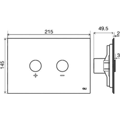 Панель пневматическая двойная Oli Blink Oliveira 878781 белое золото антивандальная