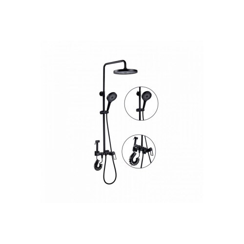 Душевая система FASHUN A2483-7 Черный со смесителем с гигиеничекой лейкой