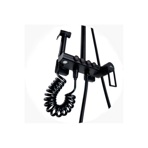 Душевая система FASHUN A2483-7 Черный со смесителем с гигиеничекой лейкой