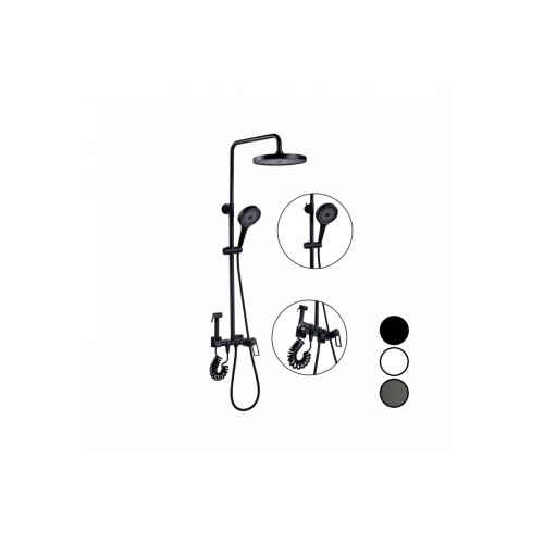 Душевая система FASHUN A2483-7 Черный со смесителем с гигиеничекой лейкой