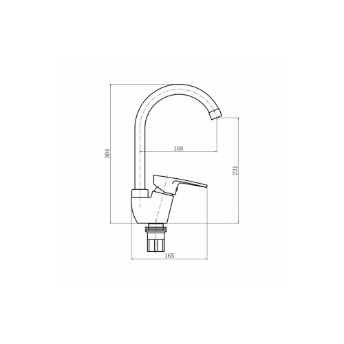 Смеситель для кухни PLStart PL4105-17 Графит