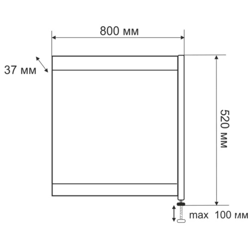 Торцевая сторона под экраны 110096 Малибу и Монро 800 мм правый белый