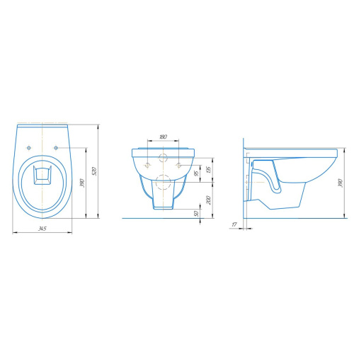 Унитаз подвесной РИО Люкс (с микролифтом) ROSA 30745