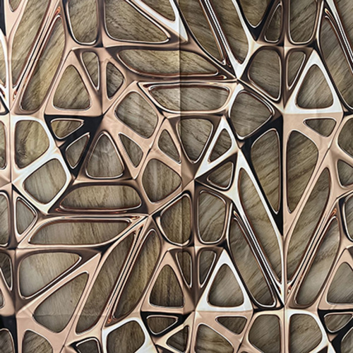 Штора для ванной Санакс 01-83 Медные узоры 180х200 мм без колец