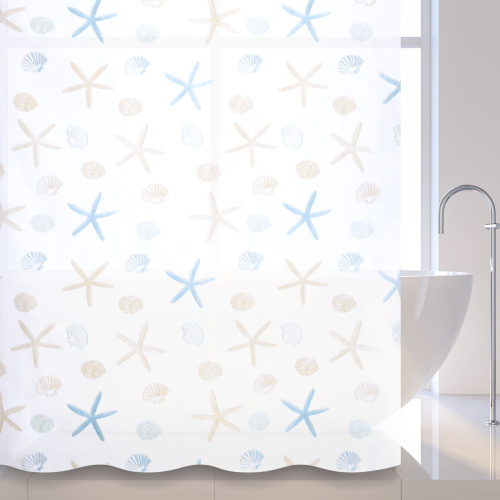 Штора для ванной SavolS-6PEVA03 c кольца 180*180 см