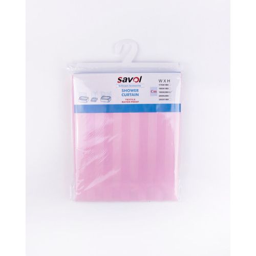 Штора для ванной Savol S-01820C c кольцами 180*180 см