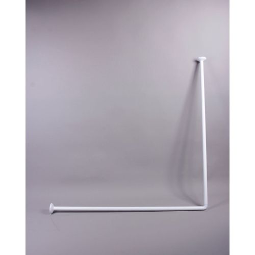 Карниз в ванную комнату Санакс 10029 Белый 90х90х90 см угловой с жесткой фиксацией