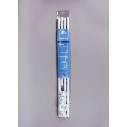 Карниз в ванную комнату Санакс 10029 Белый 90х90х90 см угловой с жесткой фиксацией