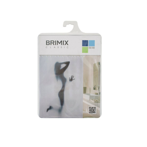 Штора для ванной BRIMIX 02-27 Тень 180х200 мм без колец