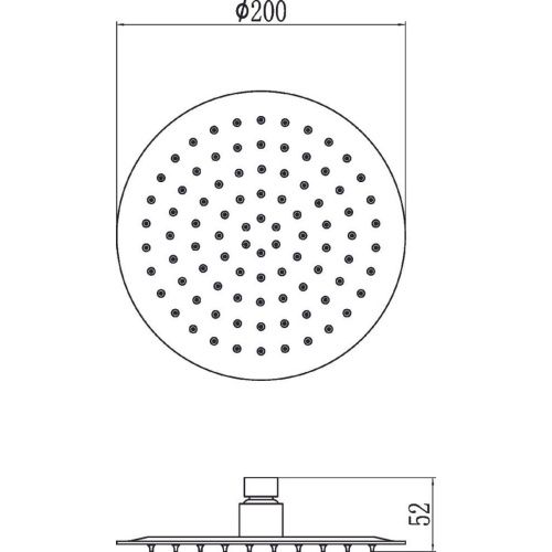 Лейка Savol для верхнего душа S-00Y08 20*20 см