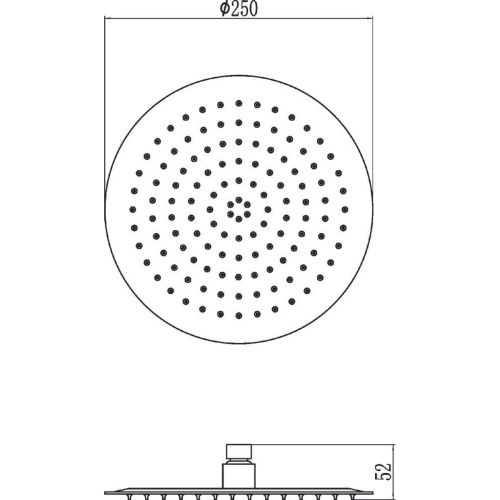 Лейка Savol для верхнего душа S-00Y10 25*25 см
