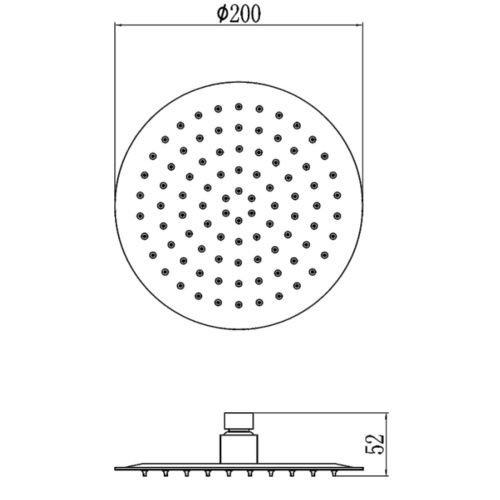 Лейка Savol для верхнего душа FS-00Y08L 20*20 см