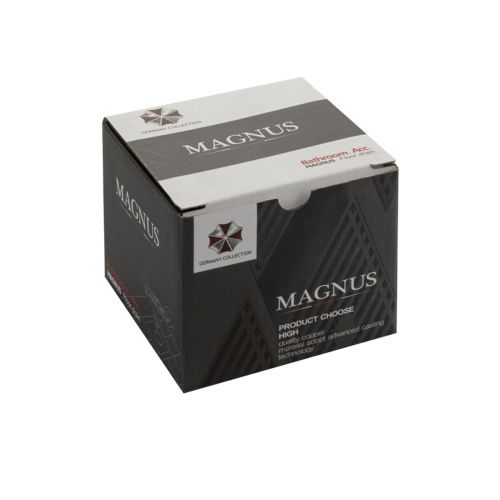 Трап MAGNUS 1162 матовый хром 100х100 выход 50 мм с сухим затвором из нержавеющей стали