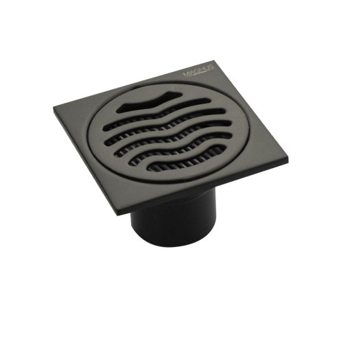 Трап MAGNUS 1161 графит 100х100 выход 50 мм с сухим затвором из нержавеющей стали