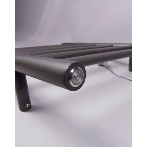 Полотенцесушитель KRAFTTE 44020 Графит лесенка электрический на 4 перекладины с полкой из нерж. стали с таймером 510х573х220 мм, 75W t - 50*C