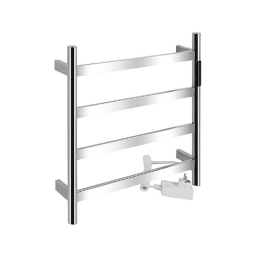 Полотенцесушитель KRAFTTE 44042 Хром лесенка электрический на 4 перекладины из нерж. стали с таймером 475х505х90 мм, 75W t - 50*C