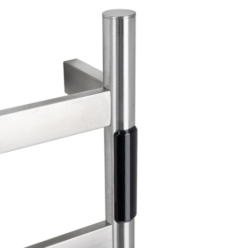 Полотенцесушитель KRAFTTE 44042 Хром лесенка электрический на 4 перекладины из нерж. стали с таймером 475х505х90 мм, 75W t - 50*C