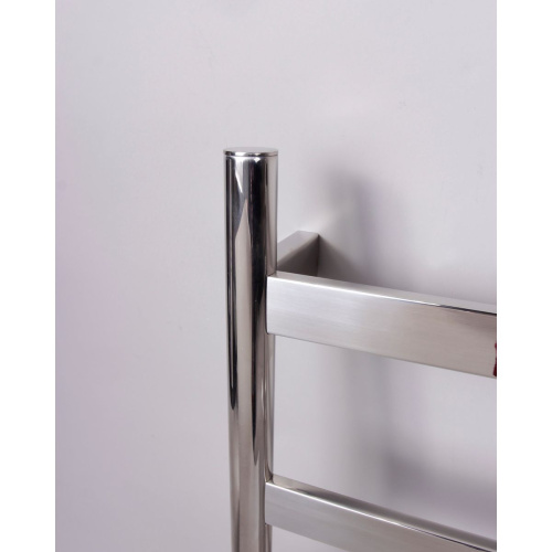 Полотенцесушитель KRAFTTE 44042 Хром лесенка электрический на 4 перекладины из нерж. стали с таймером 475х505х90 мм, 75W t - 50*C