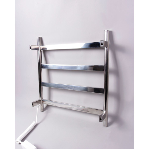 Полотенцесушитель KRAFTTE 44042 Хром лесенка электрический на 4 перекладины из нерж. стали с таймером 475х505х90 мм, 75W t - 50*C