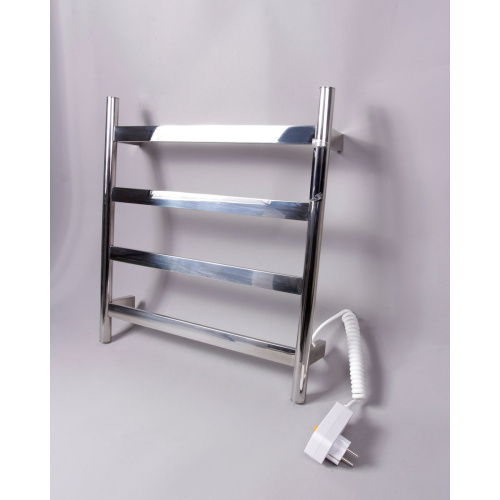 Полотенцесушитель KRAFTTE 44042 Хром лесенка электрический на 4 перекладины из нерж. стали с таймером 475х505х90 мм, 75W t - 50*C