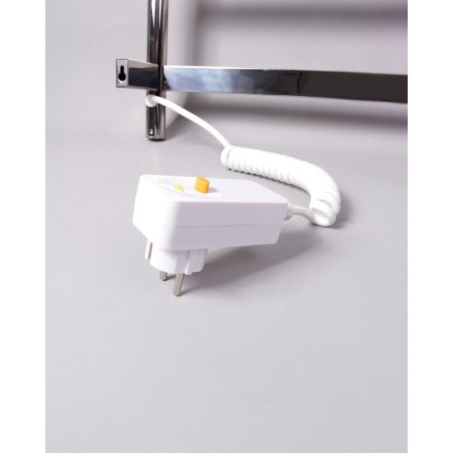 Полотенцесушитель KRAFTTE 44042 Хром лесенка электрический на 4 перекладины из нерж. стали с таймером 475х505х90 мм, 75W t - 50*C