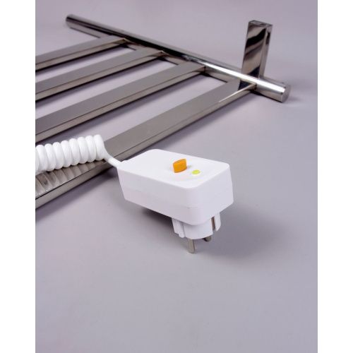 Полотенцесушитель KRAFTTE 44022 Хром лесенка электрический на 4 перекладины из нерж. стали с таймером 510х573х220 мм, 75W t - 50*C