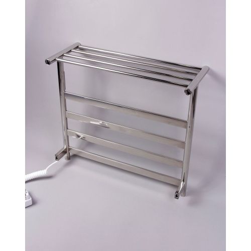 Полотенцесушитель KRAFTTE 44022 Хром лесенка электрический на 4 перекладины из нерж. стали с таймером 510х573х220 мм, 75W t - 50*C