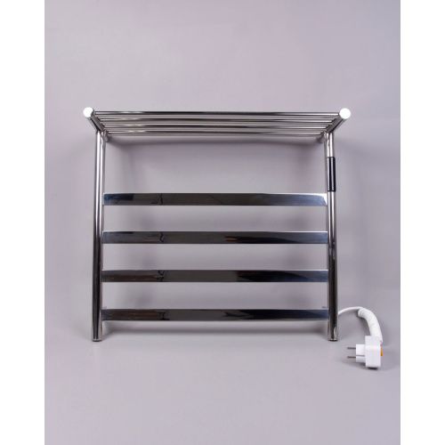 Полотенцесушитель KRAFTTE 44022 Хром лесенка электрический на 4 перекладины из нерж. стали с таймером 510х573х220 мм, 75W t - 50*C